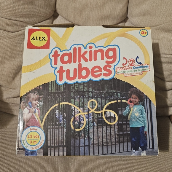 Vintage Talking Tubes- Telephone - Colorful Kids Communication Toy - Picture 2 of 5